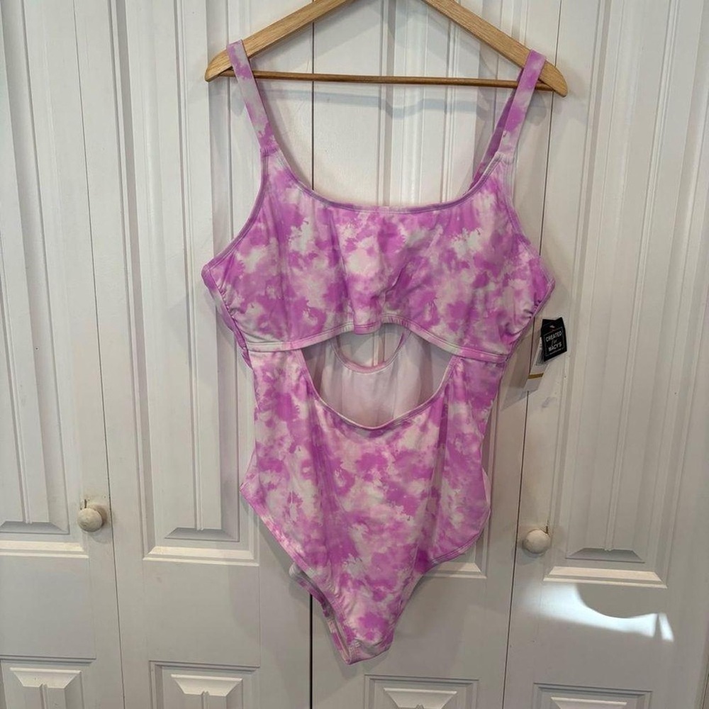California Waves Pink Tie-Dye Swimsuit
